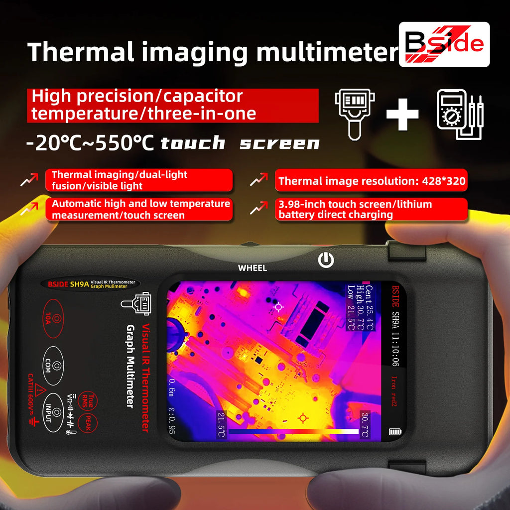 BSDIE Touchscreen thermal imaging multimeter with infrared camera