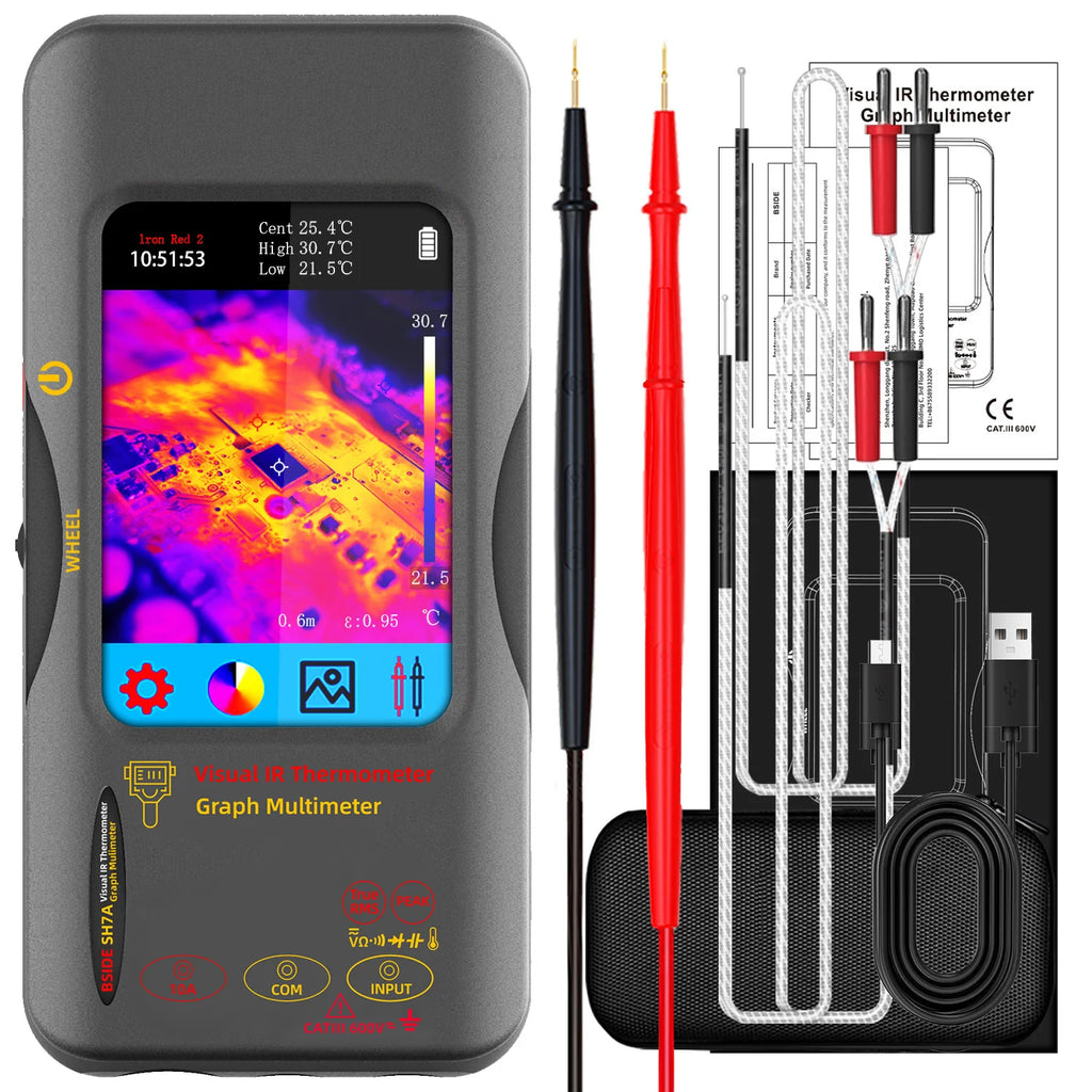 BSDIE Touchscreen thermal imaging multimeter with infrared camera