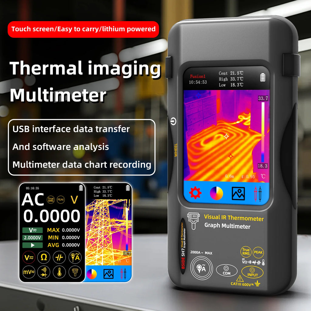 BSDIE Touchscreen thermal imaging multimeter with infrared camera