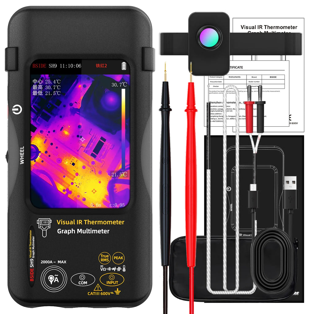 BSDIE Touchscreen thermal imaging multimeter with infrared camera