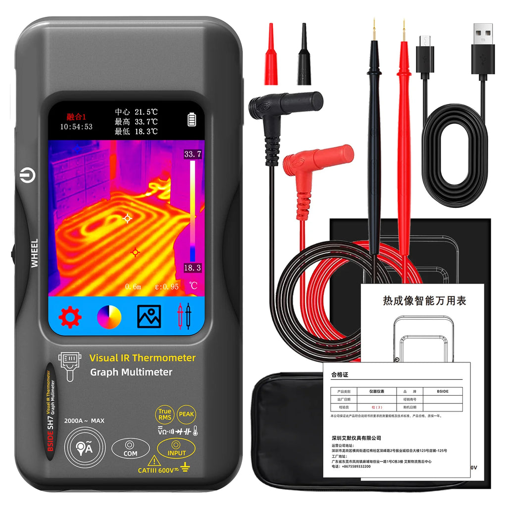 BSDIE Touchscreen thermal imaging multimeter with infrared camera