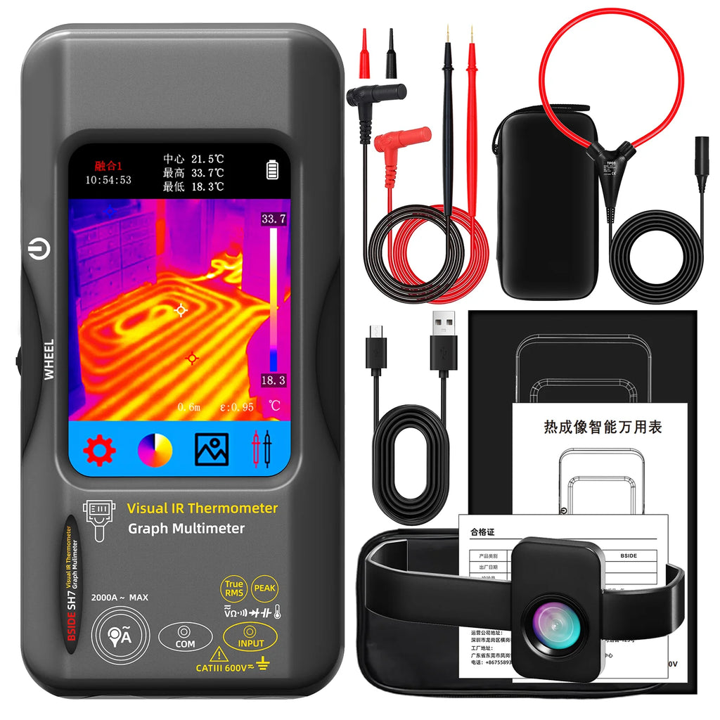 BSDIE Touchscreen thermal imaging multimeter with infrared camera