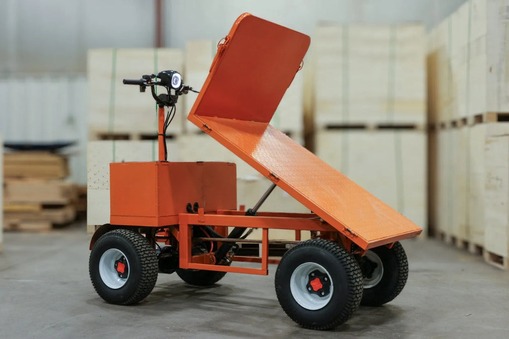 Four-wheel braking electric flatbed cart