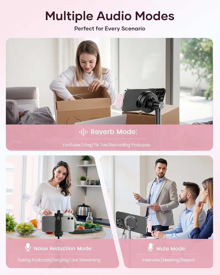 Dual Wireless Lavalier Microphones (iPhone/Android)